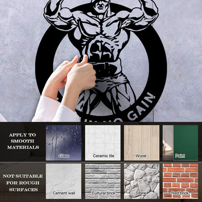 Lettering Stickers Motivating Phrases Fitnesscenter Sports Lifestyle Gymnastics Window Decals