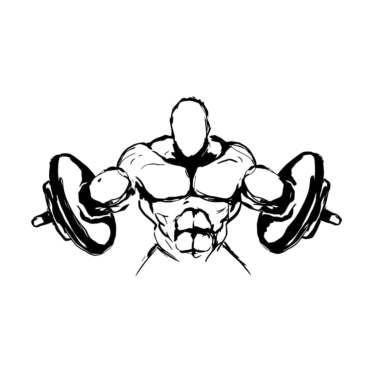 Wall Decals Paster Paper Muscled Barbell Gymnastics Fitnesscenter Bodybuilding Glass Stickers