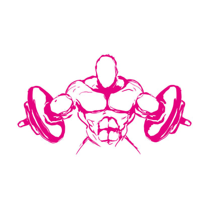 Wall Decals Paster Paper Muscled Barbell Gymnastics Fitnesscenter Bodybuilding Glass Stickers