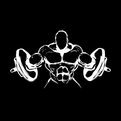 Wall Decals Paster Paper Muscled Barbell Gymnastics Fitnesscenter Bodybuilding Glass Stickers