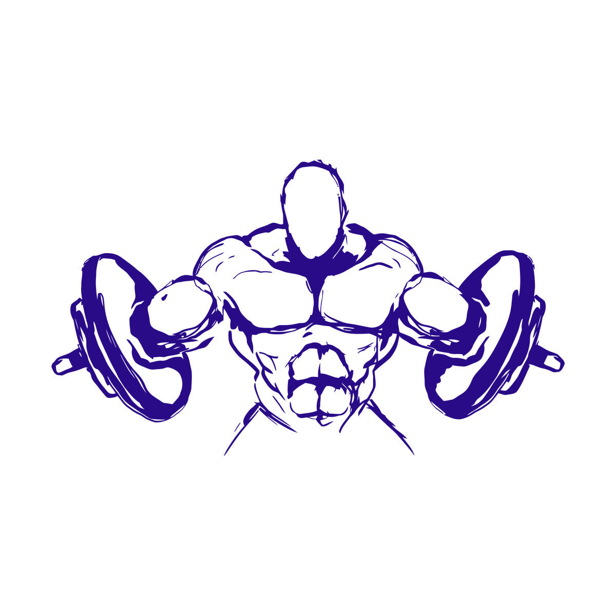 Wall Decals Paster Paper Muscled Barbell Gymnastics Fitnesscenter Bodybuilding Glass Stickers