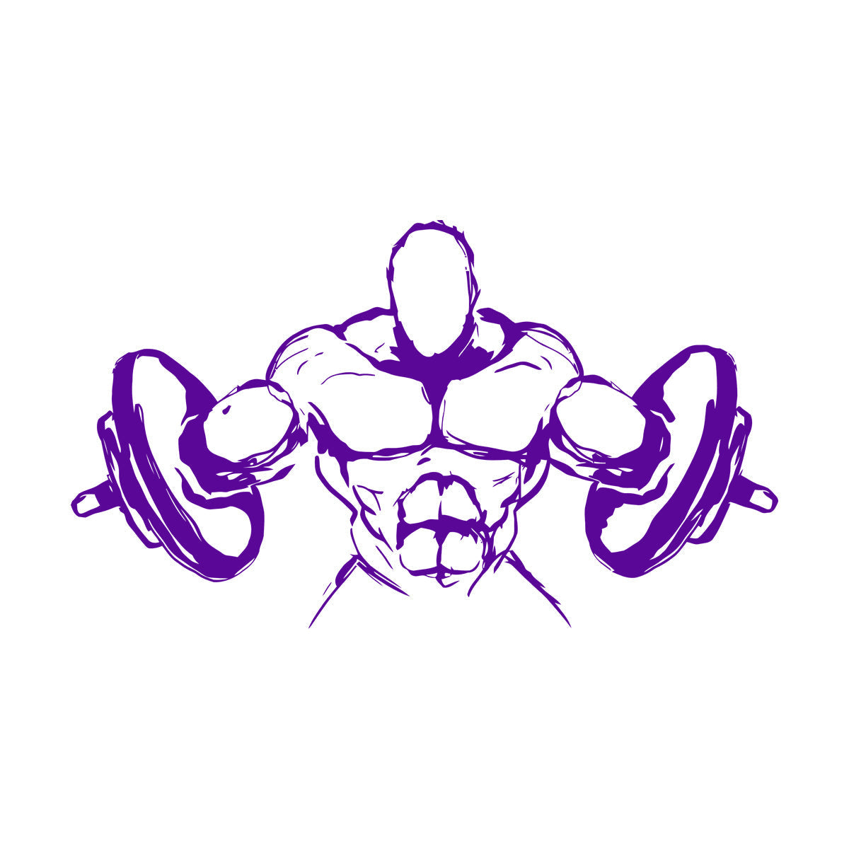 Wall Decals Paster Paper Muscled Barbell Gymnastics Fitnesscenter Bodybuilding Glass Stickers