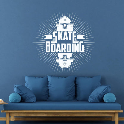 Vinyl Wall Stickers Skateboarding Extreme Sports Skateboard Deck Store Decoration