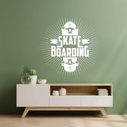Vinyl Wall Stickers Skateboarding Extreme Sports Skateboard Deck Store Decoration
