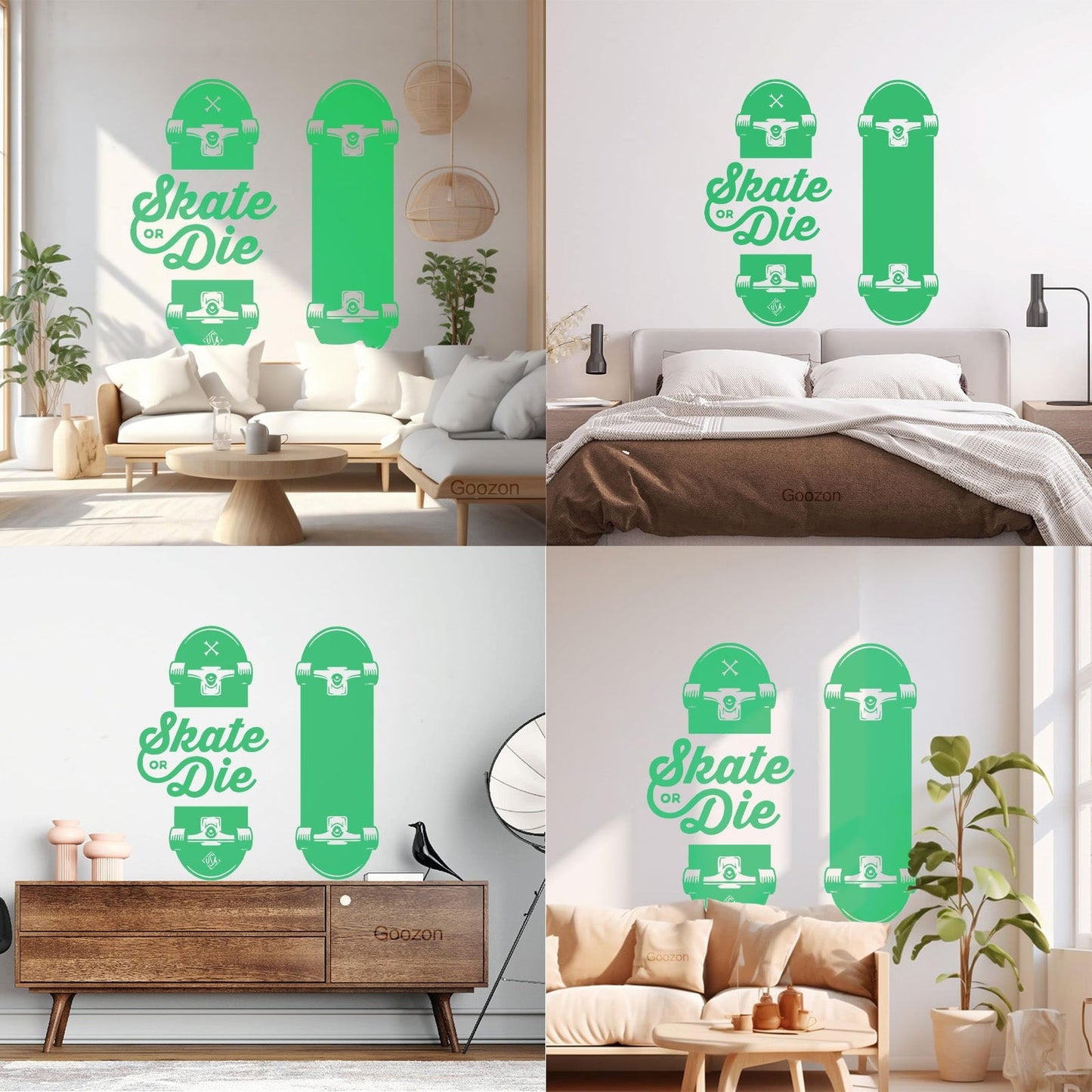 Wall Decals Slogan Of Skateboarders Skate Or Die Sport Tattoo Culture