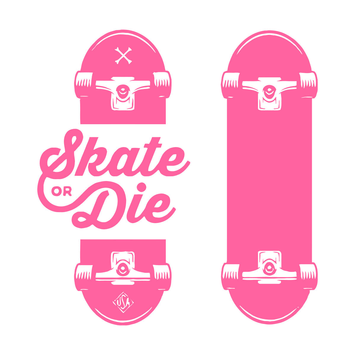 Wall Decals Slogan Of Skateboarders Skate Or Die Sport Tattoo Culture