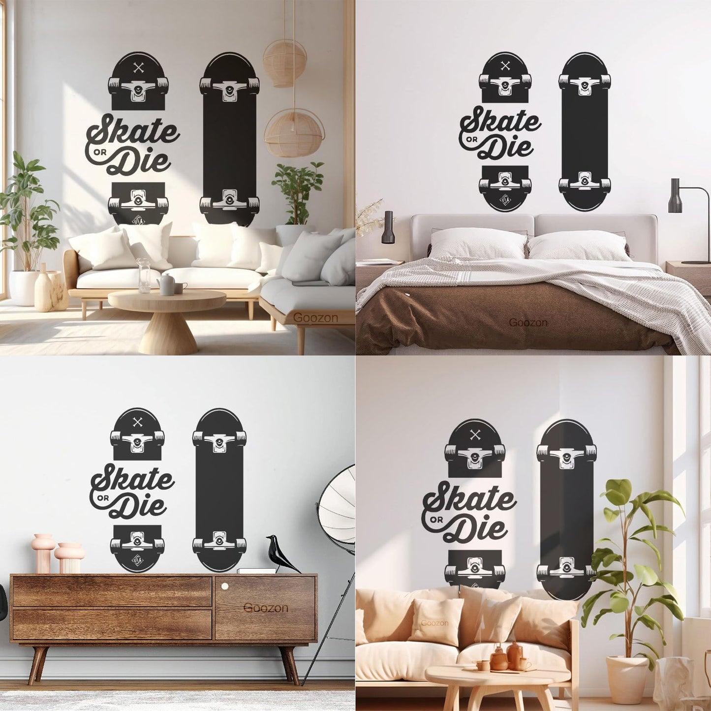 Wall Decals Slogan Of Skateboarders Skate Or Die Sport Tattoo Culture
