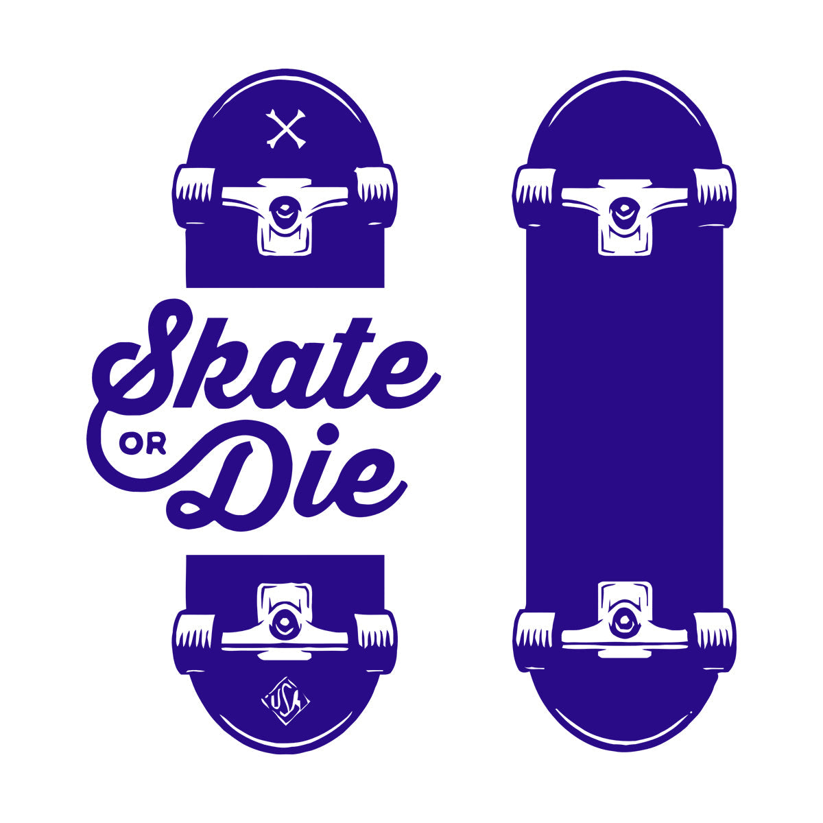 Wall Decals Slogan Of Skateboarders Skate Or Die Sport Tattoo Culture