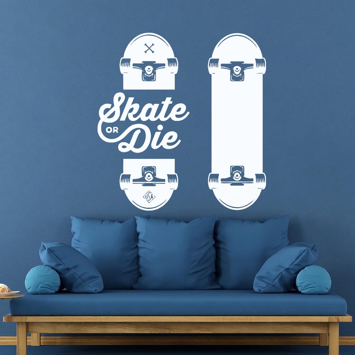 Wall Decals Slogan Of Skateboarders Skate Or Die Sport Tattoo Culture