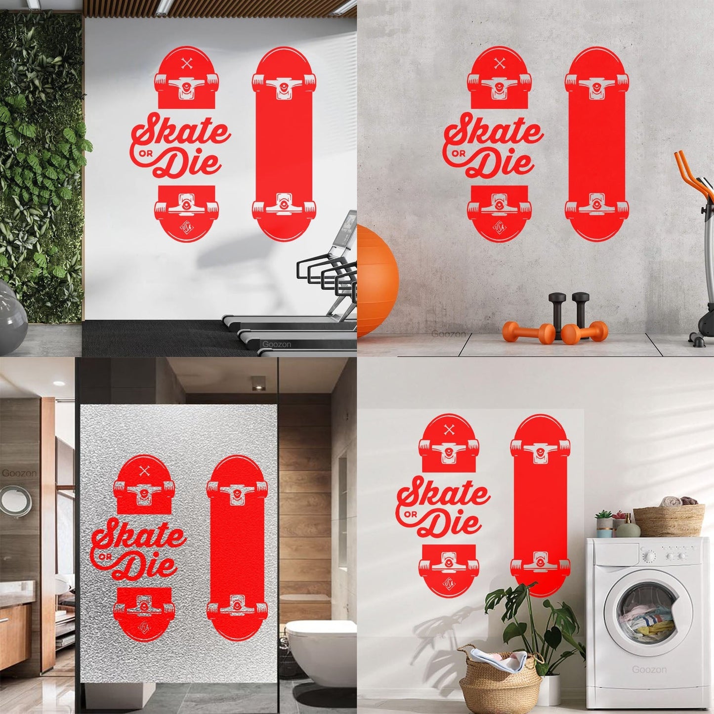 Wall Decals Slogan Of Skateboarders Skate Or Die Sport Tattoo Culture