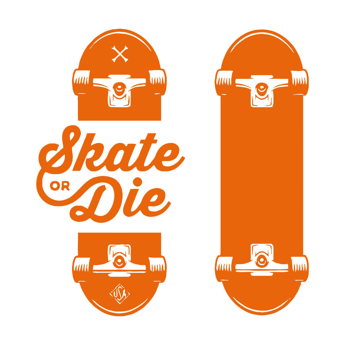 Wall Decals Slogan Of Skateboarders Skate Or Die Sport Tattoo Culture