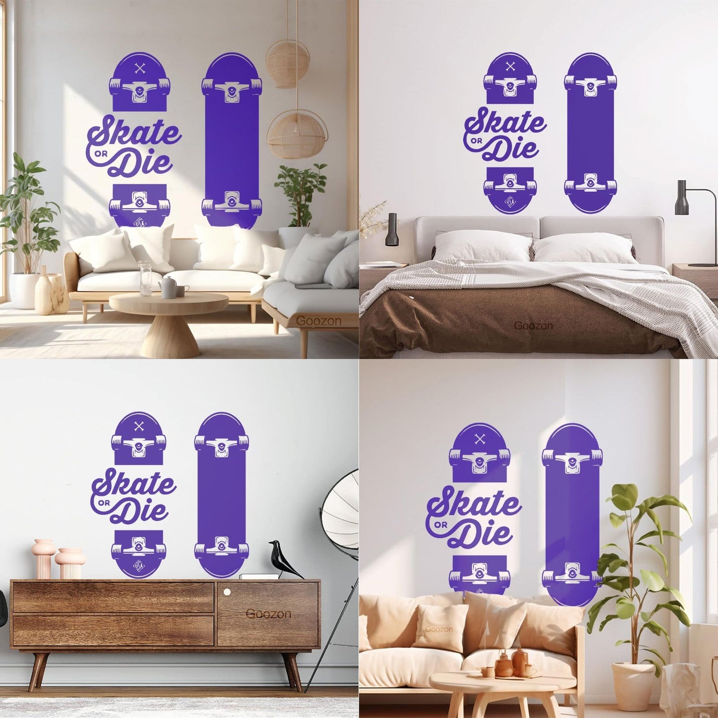 Wall Decals Slogan Of Skateboarders Skate Or Die Sport Tattoo Culture