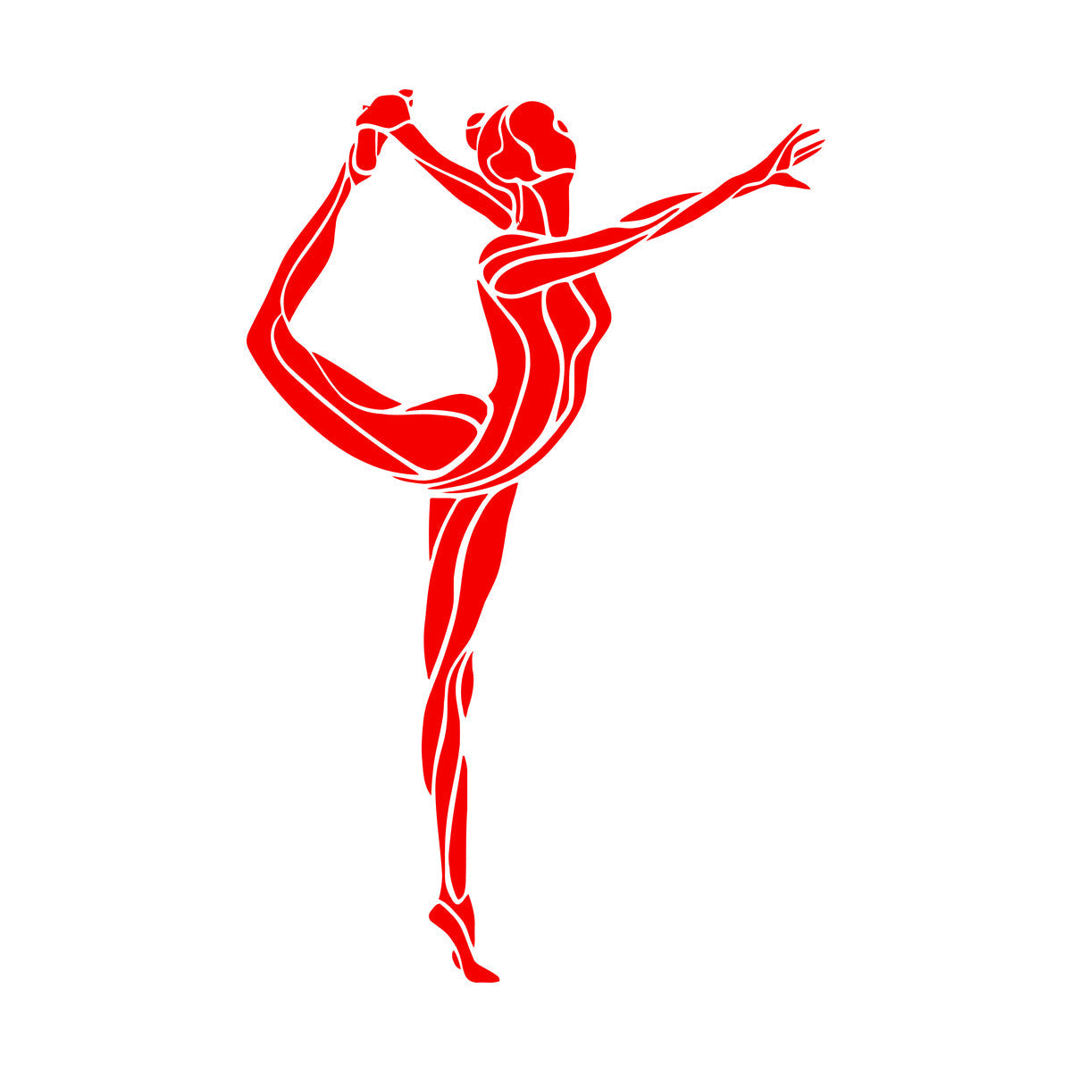 Gymnasticsnastic Girl Rhythmic Sports Vinyl Wall Decals Removable Without Leaving Glue