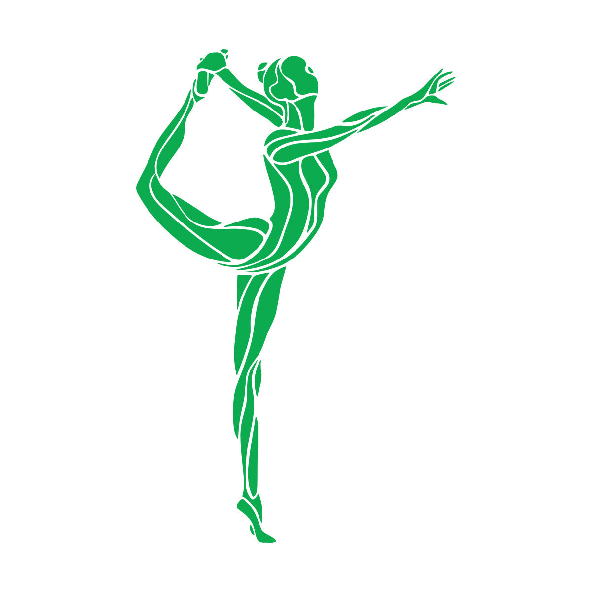 Gymnasticsnastic Girl Rhythmic Sports Vinyl Wall Decals Removable Without Leaving Glue