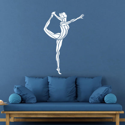 Gymnasticsnastic Girl Rhythmic Sports Vinyl Wall Decals Removable Without Leaving Glue