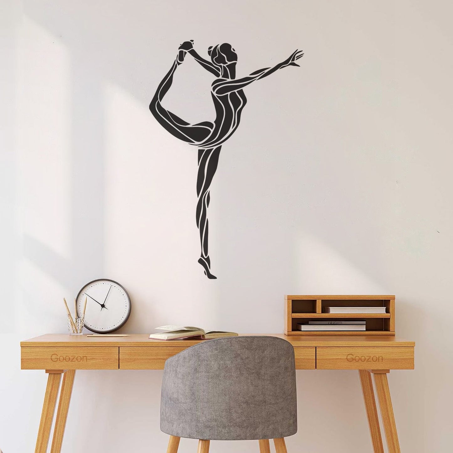 Gymnasticsnastic Girl Rhythmic Sports Vinyl Wall Decals Removable Without Leaving Glue