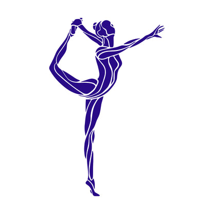 Gymnasticsnastic Girl Rhythmic Sports Vinyl Wall Decals Removable Without Leaving Glue