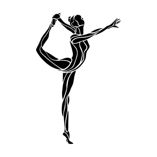 Gymnasticsnastic Girl Rhythmic Sports Vinyl Wall Decals Removable Without Leaving Glue