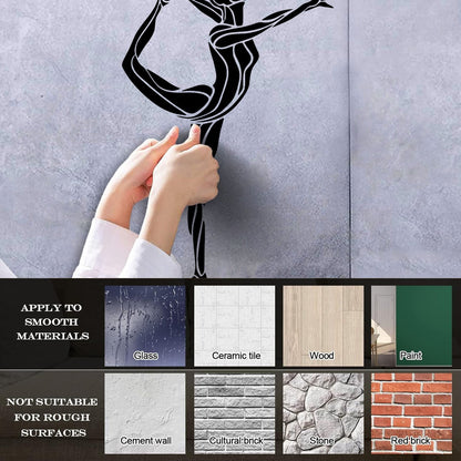 Gymnasticsnastic Girl Rhythmic Sports Vinyl Wall Decals Removable Without Leaving Glue
