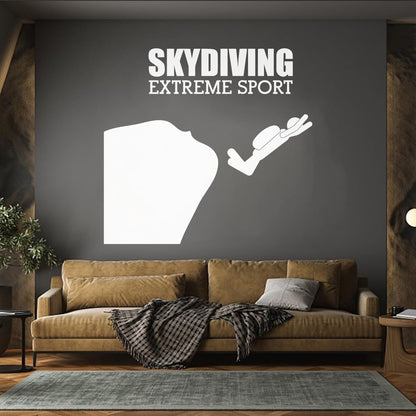 Mural And Wall Vinyl Decal Skydiving Jump Down Extreme Sports Do Not Damage The Wall Surface
