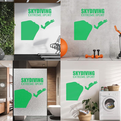 Mural And Wall Vinyl Decal Skydiving Jump Down Extreme Sports Do Not Damage The Wall Surface
