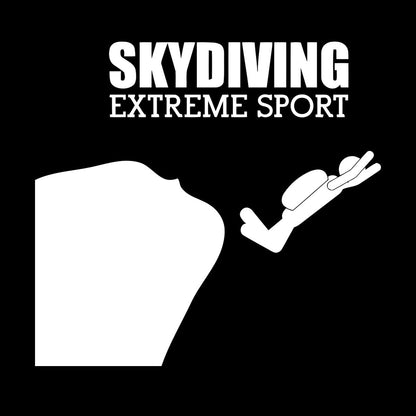 Mural And Wall Vinyl Decal Skydiving Jump Down Extreme Sports Do Not Damage The Wall Surface