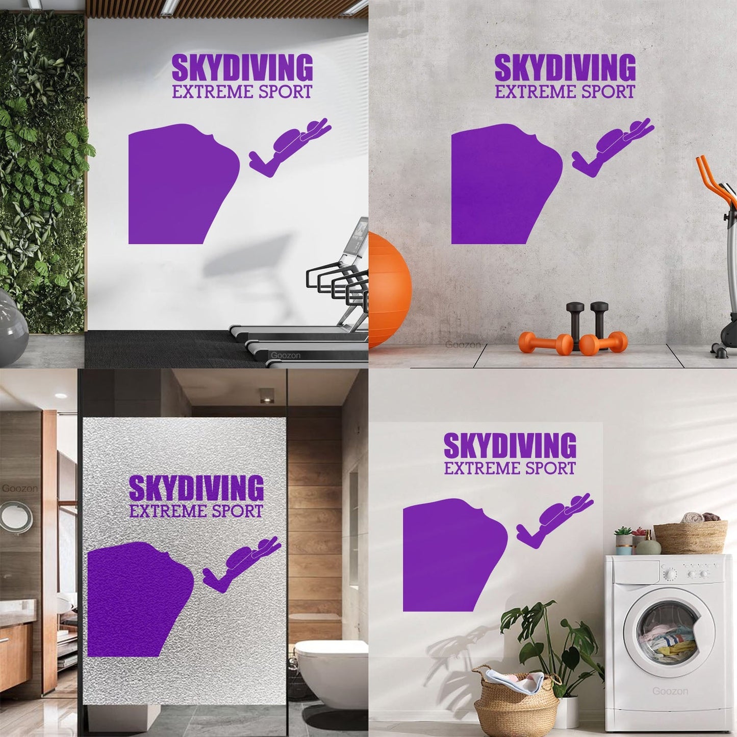 Mural And Wall Vinyl Decal Skydiving Jump Down Extreme Sports Do Not Damage The Wall Surface