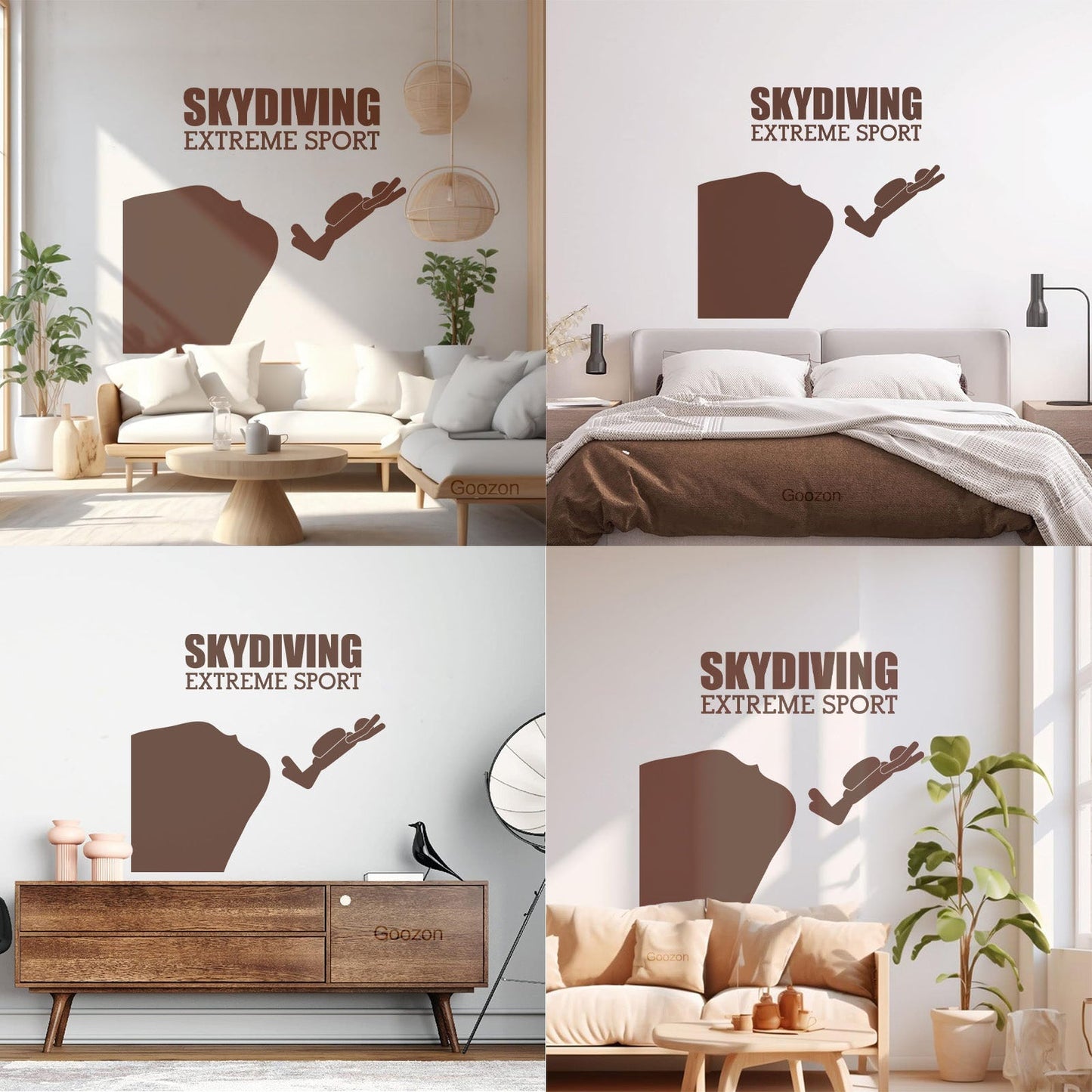 Mural And Wall Vinyl Decal Skydiving Jump Down Extreme Sports Do Not Damage The Wall Surface