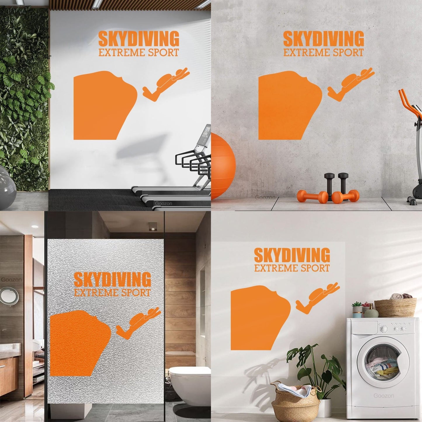 Mural And Wall Vinyl Decal Skydiving Jump Down Extreme Sports Do Not Damage The Wall Surface