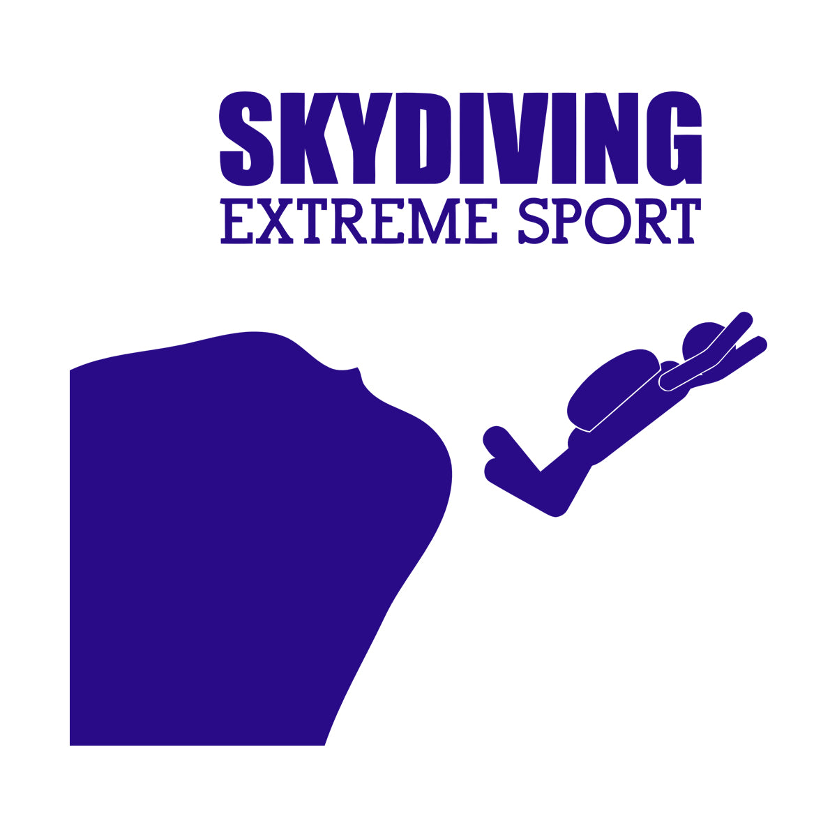 Mural And Wall Vinyl Decal Skydiving Jump Down Extreme Sports Do Not Damage The Wall Surface