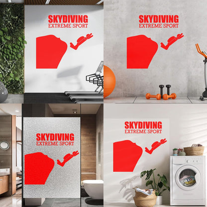 Mural And Wall Vinyl Decal Skydiving Jump Down Extreme Sports Do Not Damage The Wall Surface