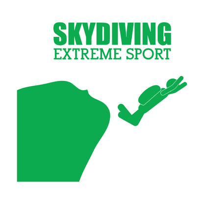 Mural And Wall Vinyl Decal Skydiving Jump Down Extreme Sports Do Not Damage The Wall Surface