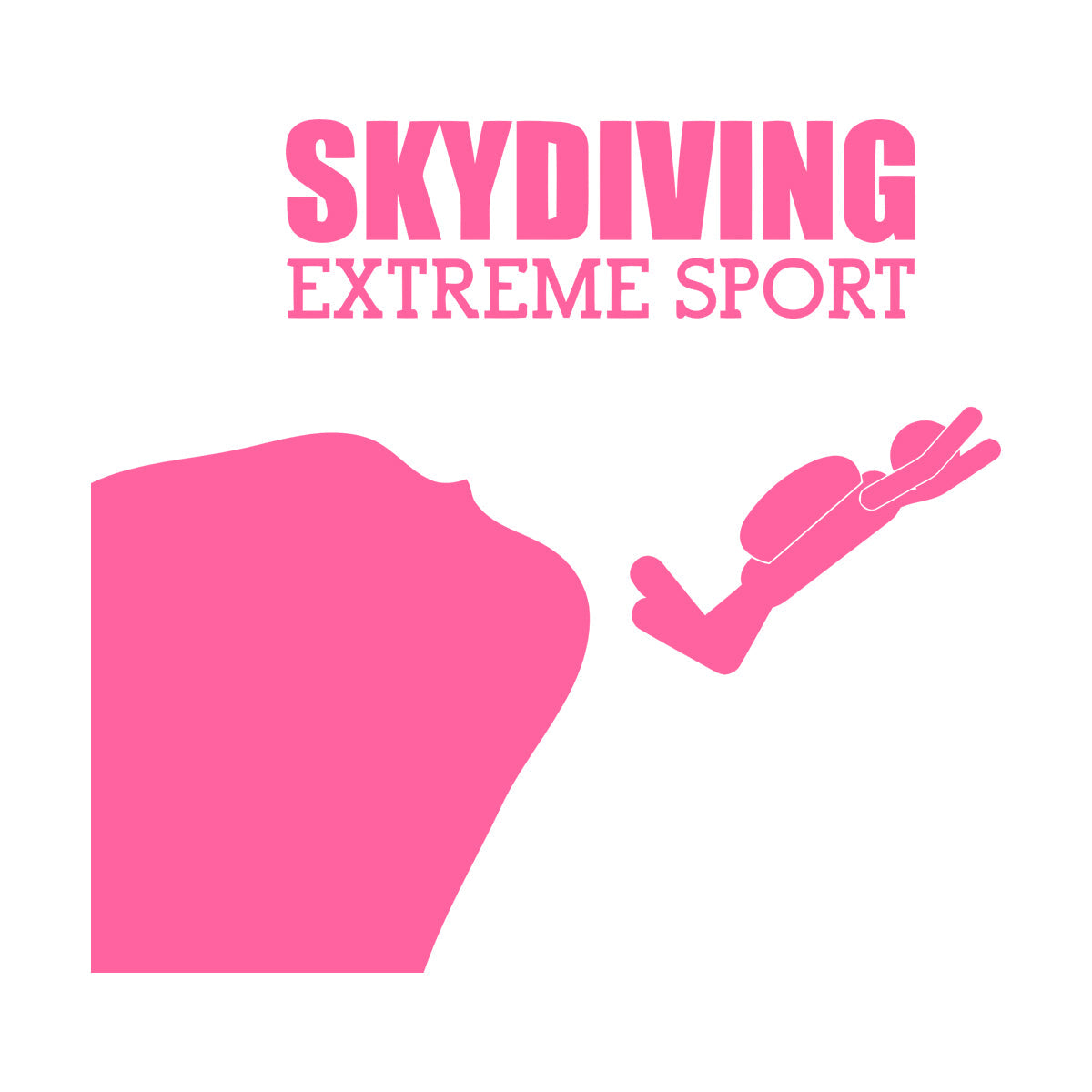 Mural And Wall Vinyl Decal Skydiving Jump Down Extreme Sports Do Not Damage The Wall Surface