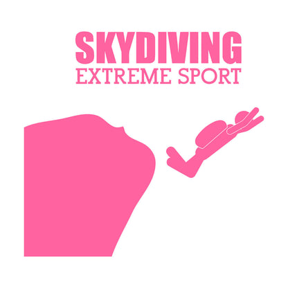 Mural And Wall Vinyl Decal Skydiving Jump Down Extreme Sports Do Not Damage The Wall Surface