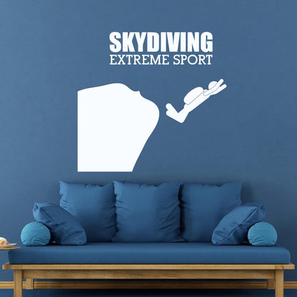 Mural And Wall Vinyl Decal Skydiving Jump Down Extreme Sports Do Not Damage The Wall Surface