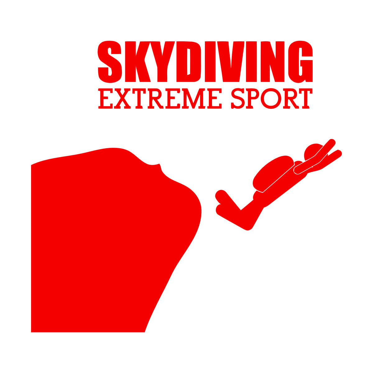 Mural And Wall Vinyl Decal Skydiving Jump Down Extreme Sports Do Not Damage The Wall Surface