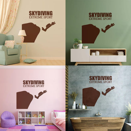 Mural And Wall Vinyl Decal Skydiving Jump Down Extreme Sports Do Not Damage The Wall Surface