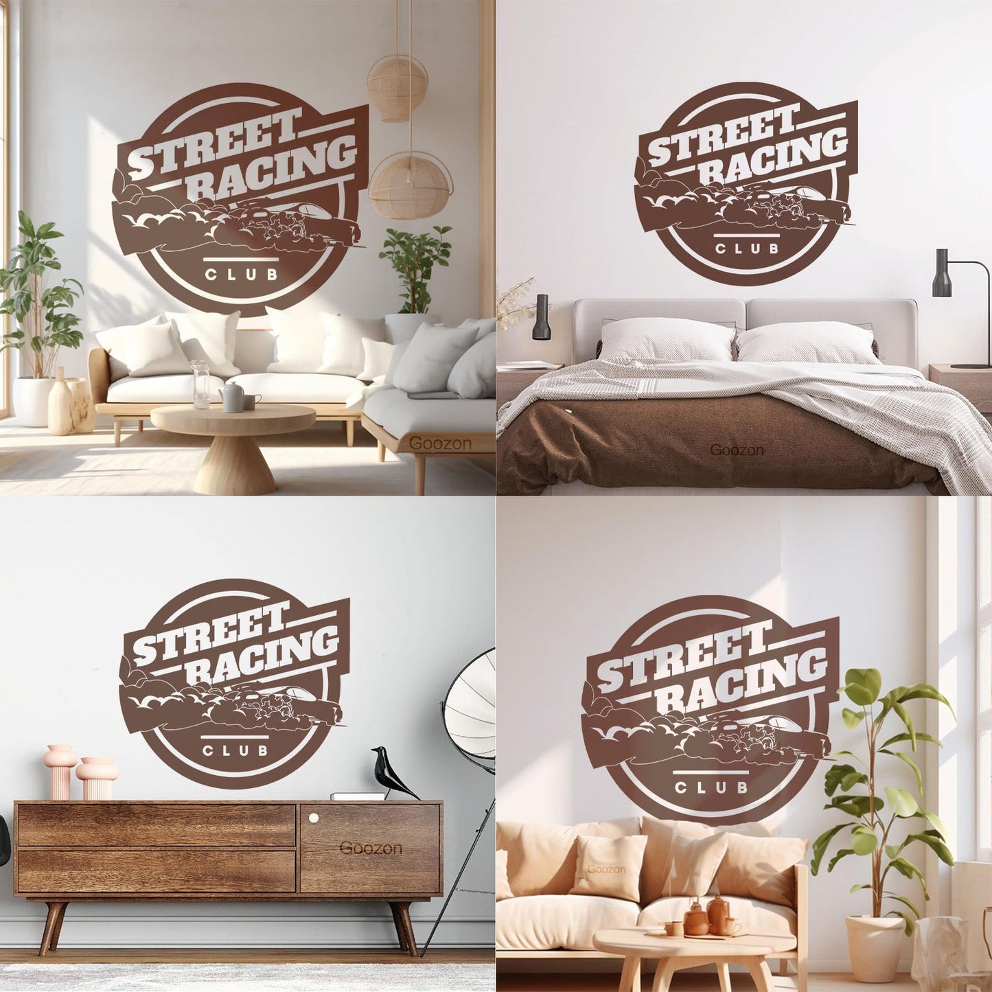 Wall Vinyl Sticker Decor Street Racing Rider Extreme Sports Garage Equipped With Transfer Film Kit