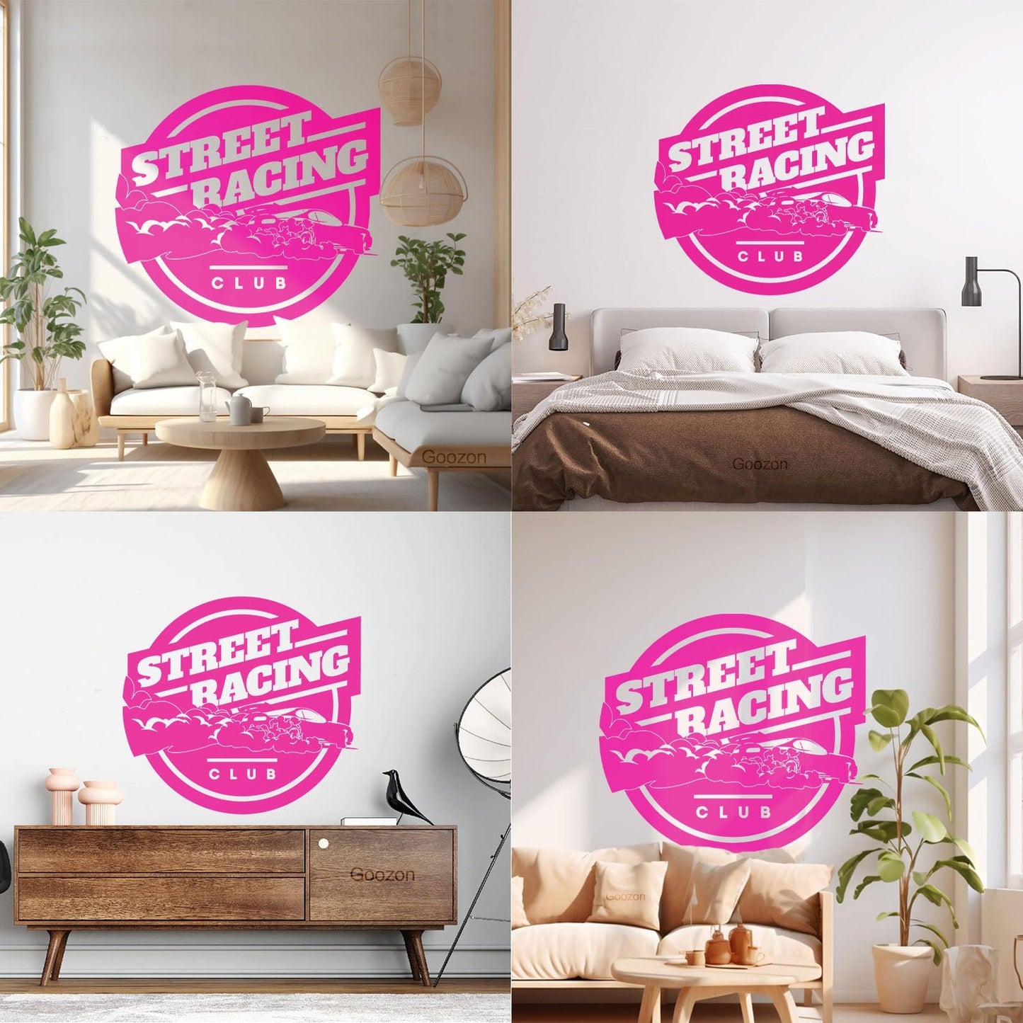 Wall Vinyl Sticker Decor Street Racing Rider Extreme Sports Garage Equipped With Transfer Film Kit