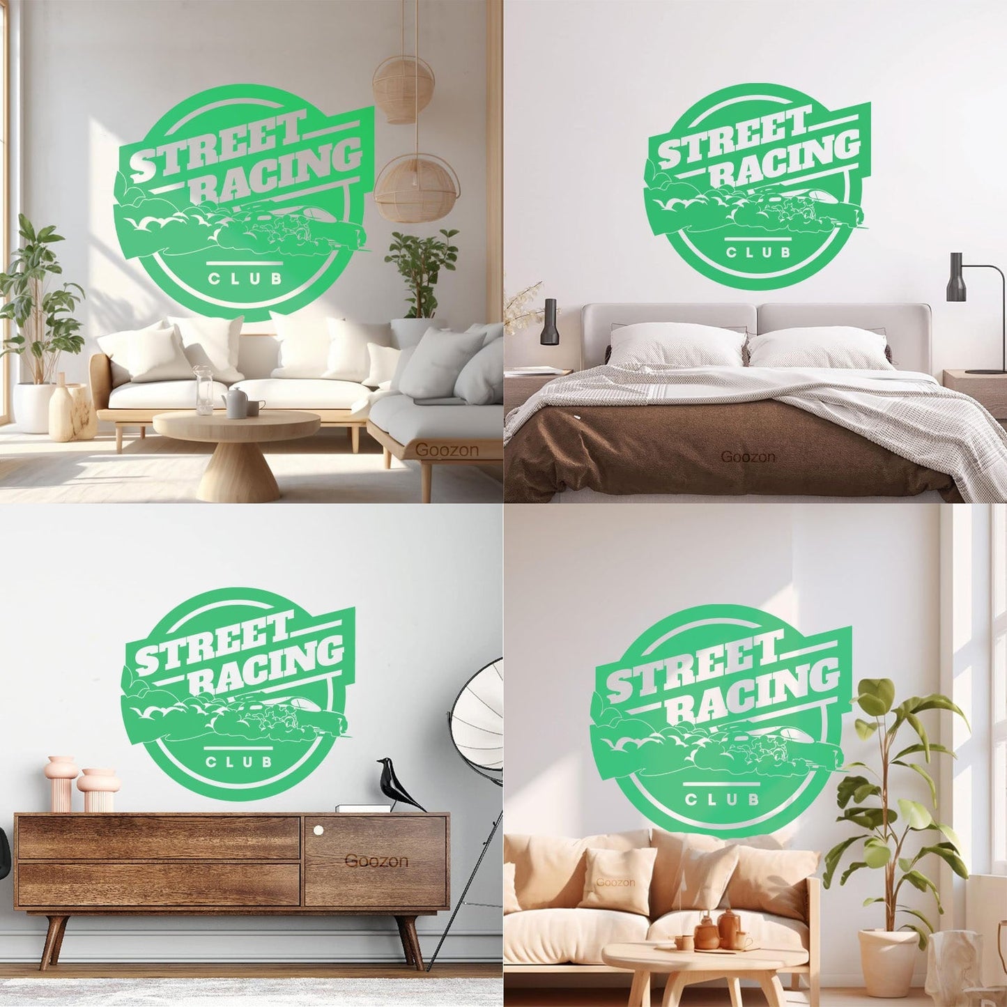 Wall Vinyl Sticker Decor Street Racing Rider Extreme Sports Garage Equipped With Transfer Film Kit