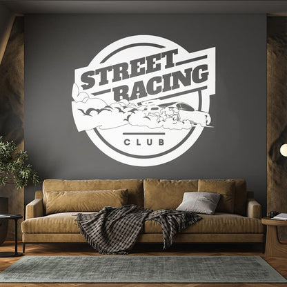 Wall Vinyl Sticker Decor Street Racing Rider Extreme Sports Garage Equipped With Transfer Film Kit