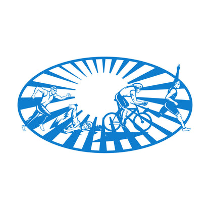 Triathlon Swim Run Bike Sport Wall Stickers Art Mural Painting