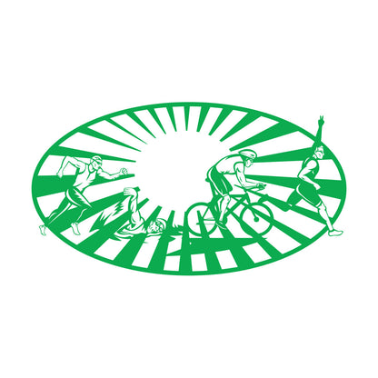 Triathlon Swim Run Bike Sport Wall Stickers Art Mural Painting