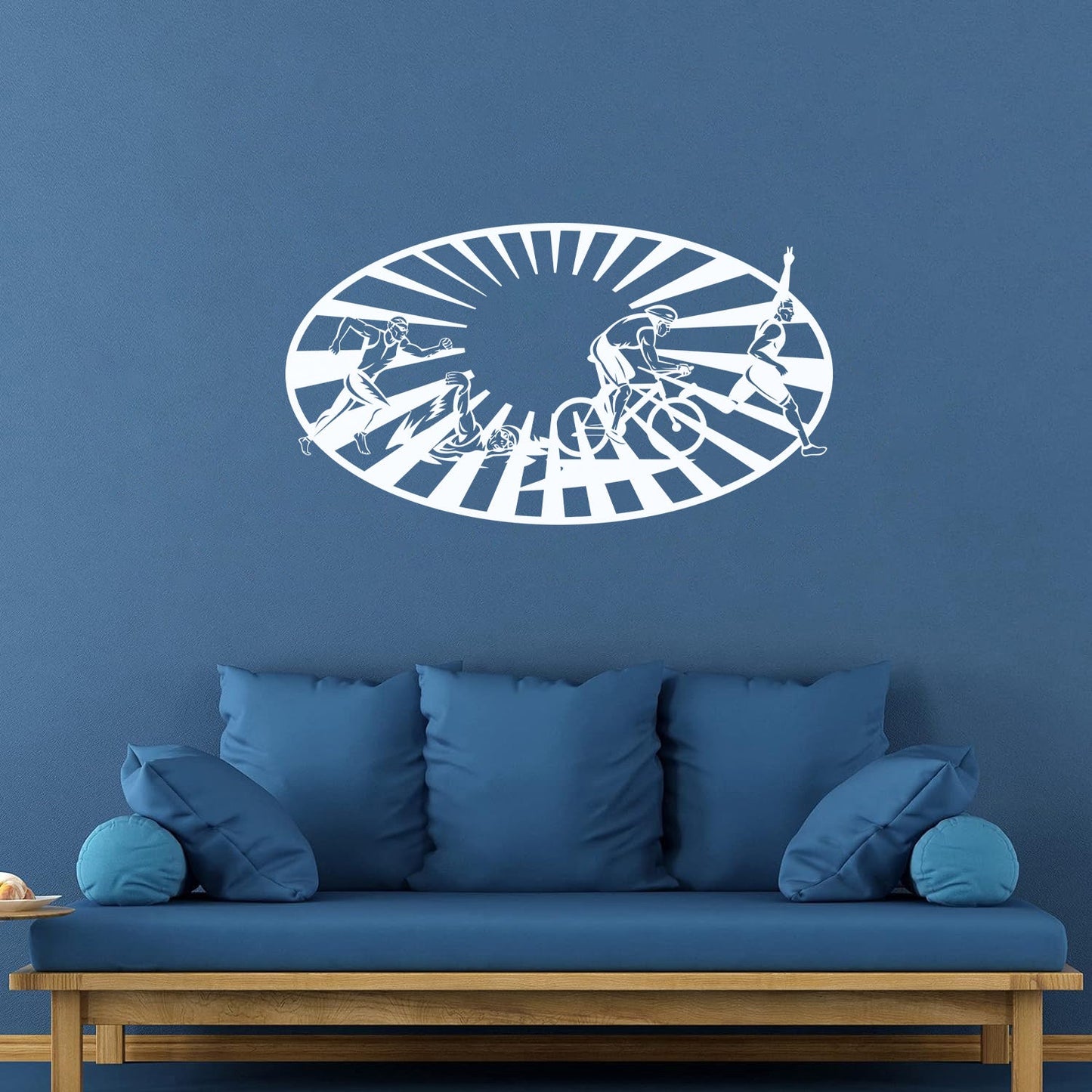 Triathlon Swim Run Bike Sport Wall Stickers Art Mural Painting