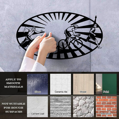 Triathlon Swim Run Bike Sport Wall Stickers Art Mural Painting