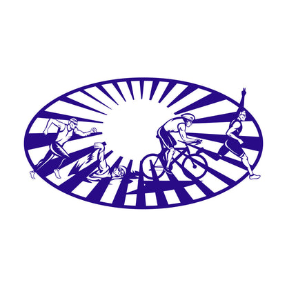 Triathlon Swim Run Bike Sport Wall Stickers Art Mural Painting