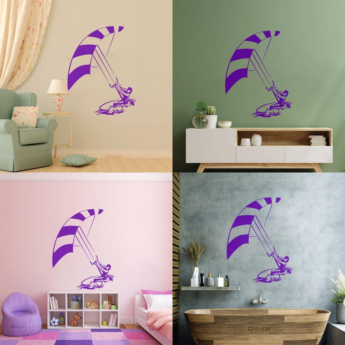 Fine Carving Decals Windsurfing Water Extrem Sport Multiple Size Options