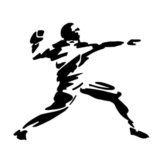 Engraving Stickers American Football Throw Ball Player Rugby It Won'T Fall Off