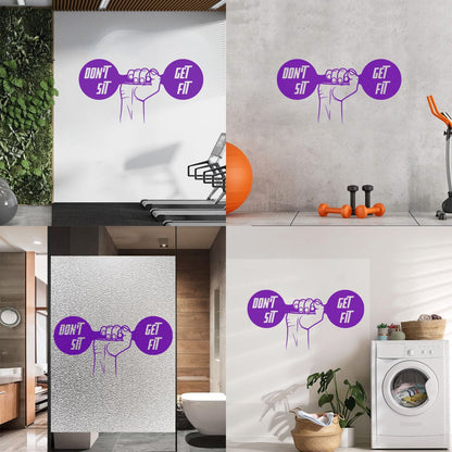 Dumbbell Gymnastics Fitnesscenter Sport Lettering Decals Personalized Customization