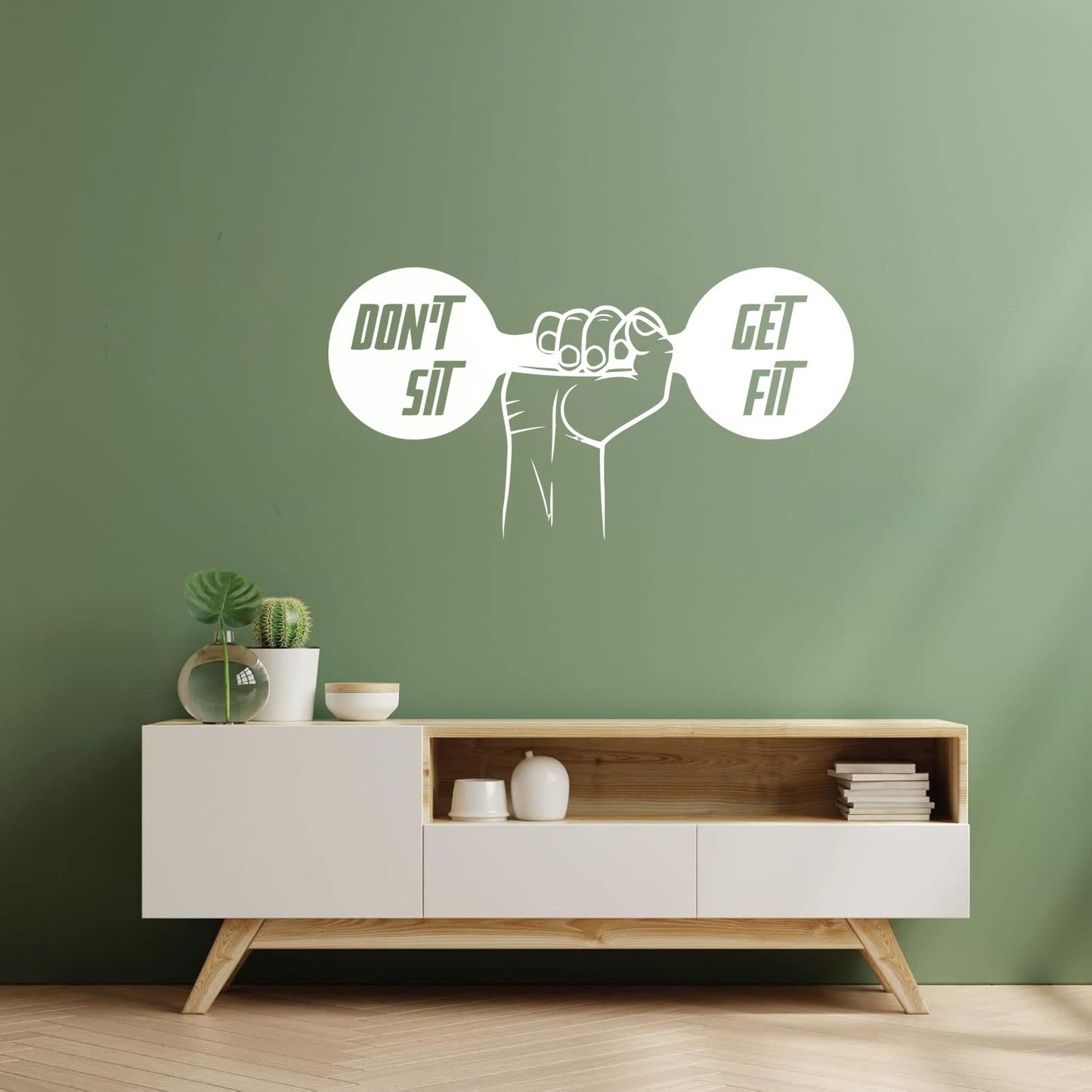 Dumbbell Gymnastics Fitnesscenter Sport Lettering Decals Personalized Customization